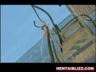 3d 动画 无尽 妓女 得到 性交 由 巨大 tentac